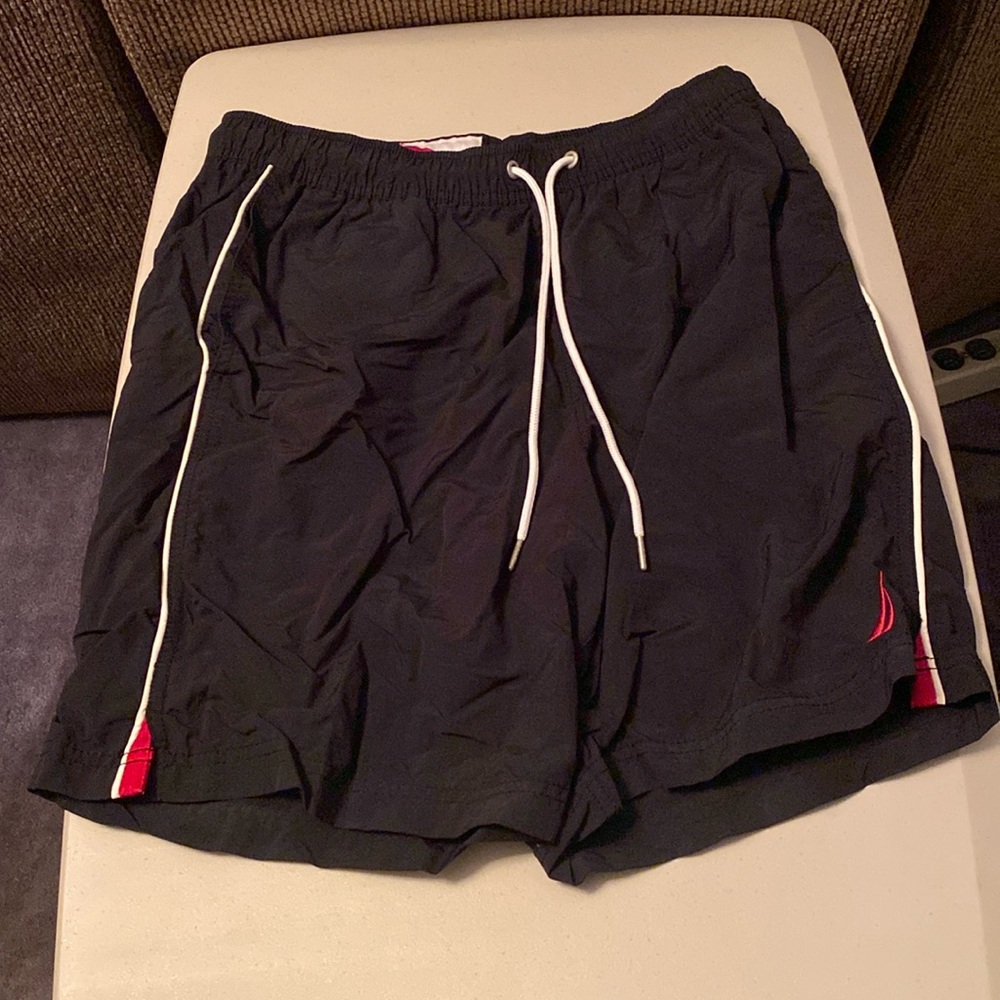Nautica Bathing Suit. Size: S. Color: Black/Red/White